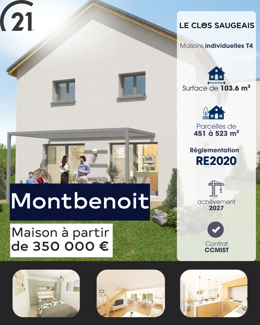 Montbenoit, Maison neuve, CCMI, VEFA, Century21, Pontarlier