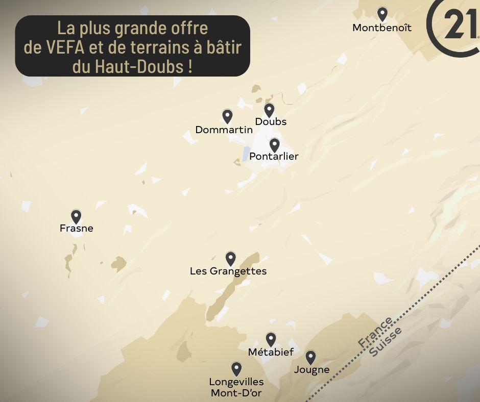 Offre VEFFA et Lotissement, Maisons Neuves, Haut-Doubs, Pontarlier, Suisse, Jougne, Lac