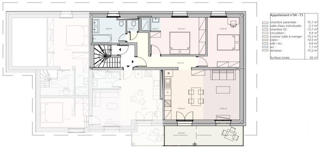 Appartement F3 à vendre - 3 pièces - 92.0 m2 - BUGNY - 25 - FRANCHE-COMTE - Century 21 Avenir Immobilier