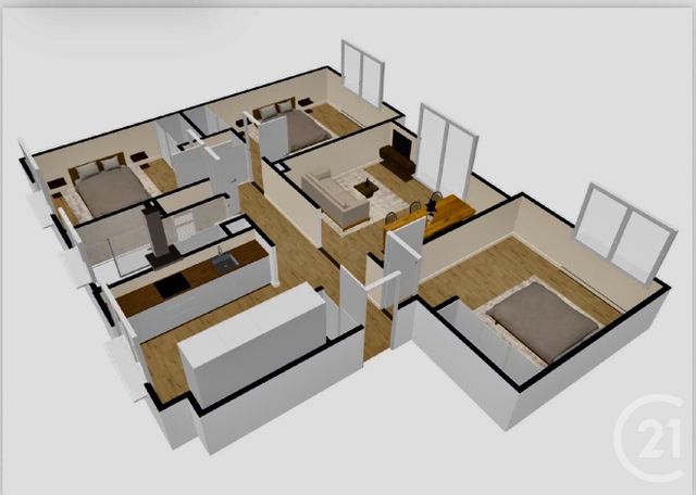 Appartement F4 à vendre - 4 pièces - 90.96 m2 - PONTARLIER - 25 - FRANCHE-COMTE - Century 21 Avenir Immobilier