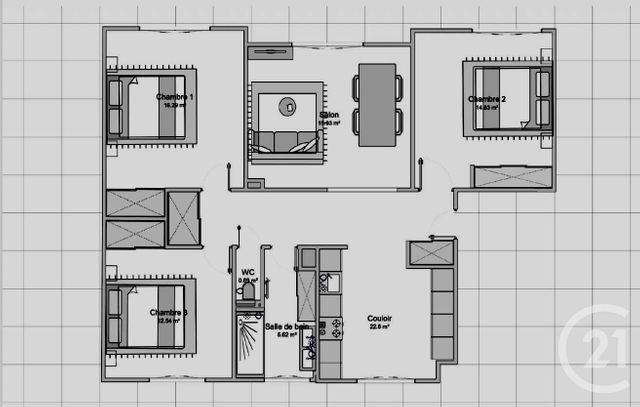 Appartement F4 à vendre - 4 pièces - 90.96 m2 - PONTARLIER - 25 - FRANCHE-COMTE - Century 21 Avenir Immobilier