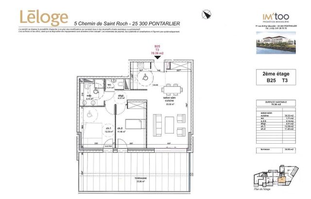 Appartement à louer - 3 pièces - 70.36 m2 - PONTARLIER - 25 - FRANCHE-COMTE - Century 21 Avenir Immobilier