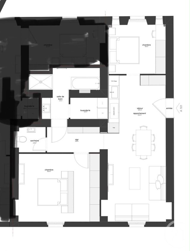 Appartement F3 à vendre - 3 pièces - 78.4 m2 - PONTARLIER - 25 - FRANCHE-COMTE - Century 21 Avenir Immobilier